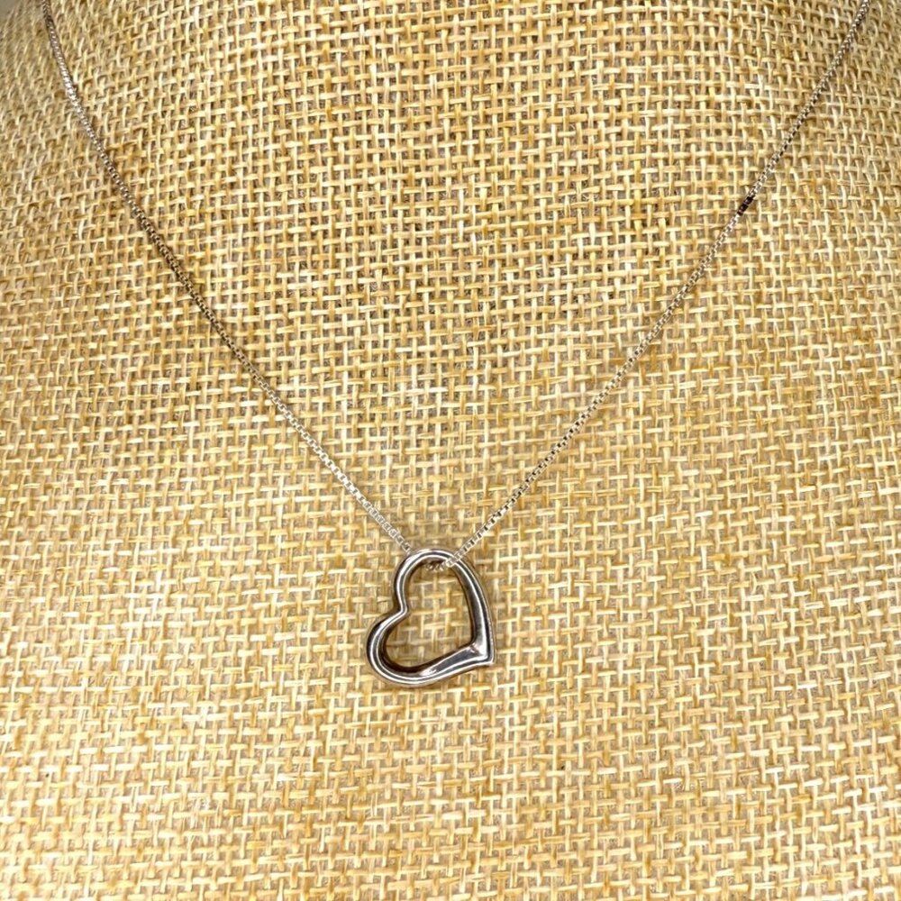 Elegant Silver Heart Necklace